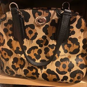 Coach Ocelot Crossbody handle purse.  Rare!